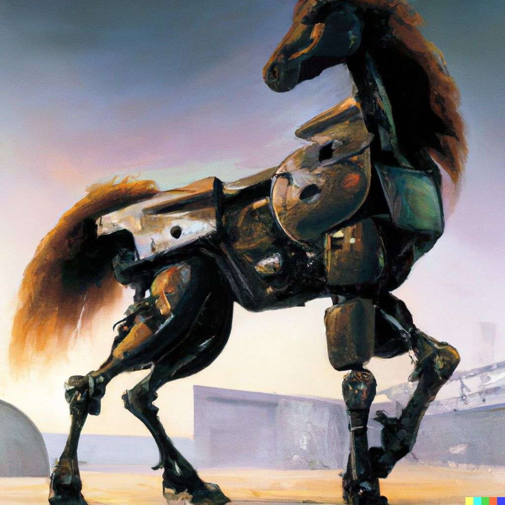 a horse, by Syd Mead